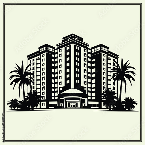 Silhouette of Hotel, Accommodation