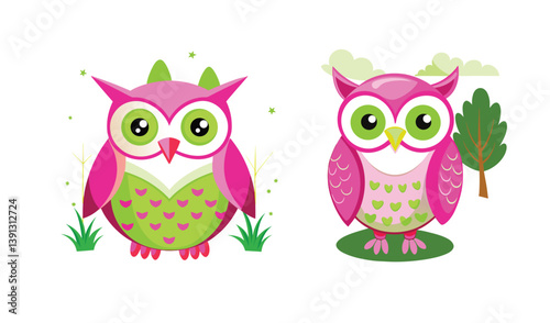 owls on a branch