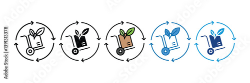 Eco Supply Chain Icon