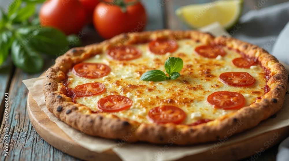 pizza with salami and tomatoes pizza with salami and tomatoes