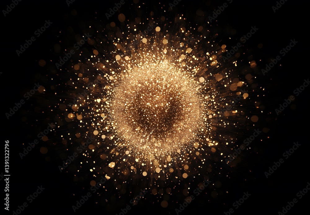 A Celestial Burst of Golden Stardust An Abstract Celebration of Light and Energy A Celestial Burst of Golden Stardust An Abstract Celebration of Light and Energy