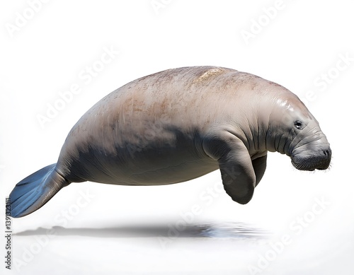 Manatee swimming sea cow marine mammal aquatic animal wildlife ocean animal sea creature endangered species