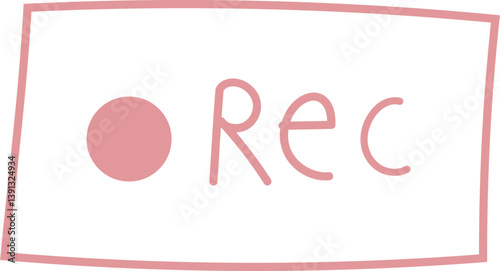 Framed Recording Icon illustration.