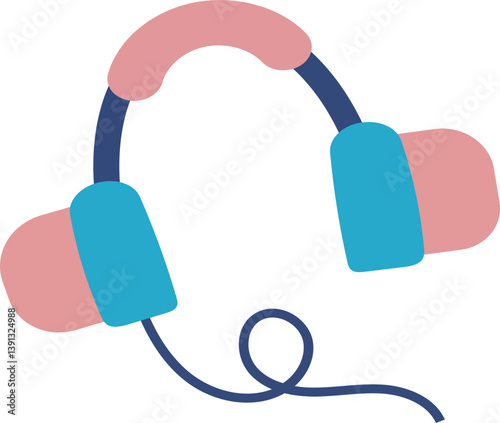 Headphones podcast  illustration.