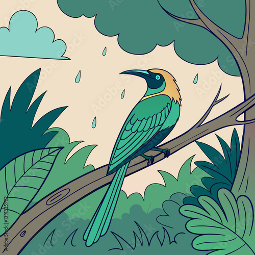 vector illustration of a bird