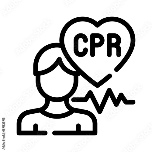 CPR line icon