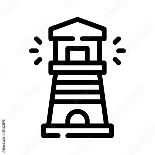 lifeguard tower line icon