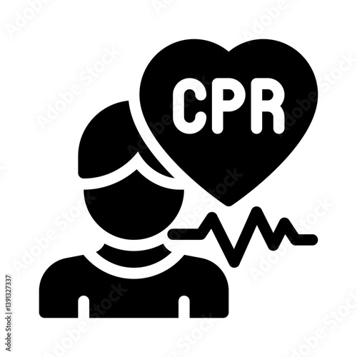 CPR glyph icon