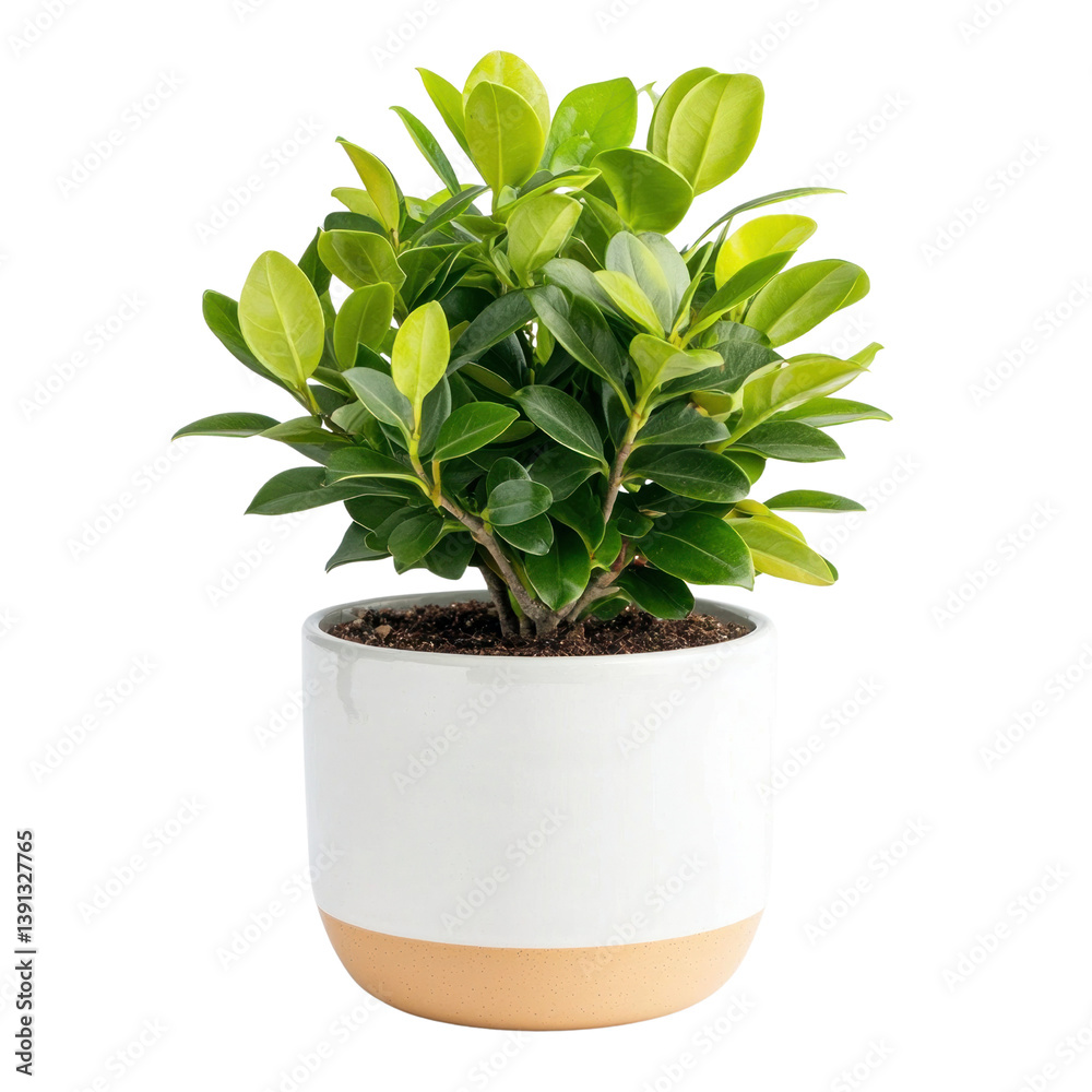 Obraz premium Indoor plant decoration home appliances cutout background modern interior natural aesthetic cozy environment