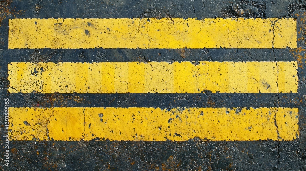 Fototapeta premium A yellow line on a black surface