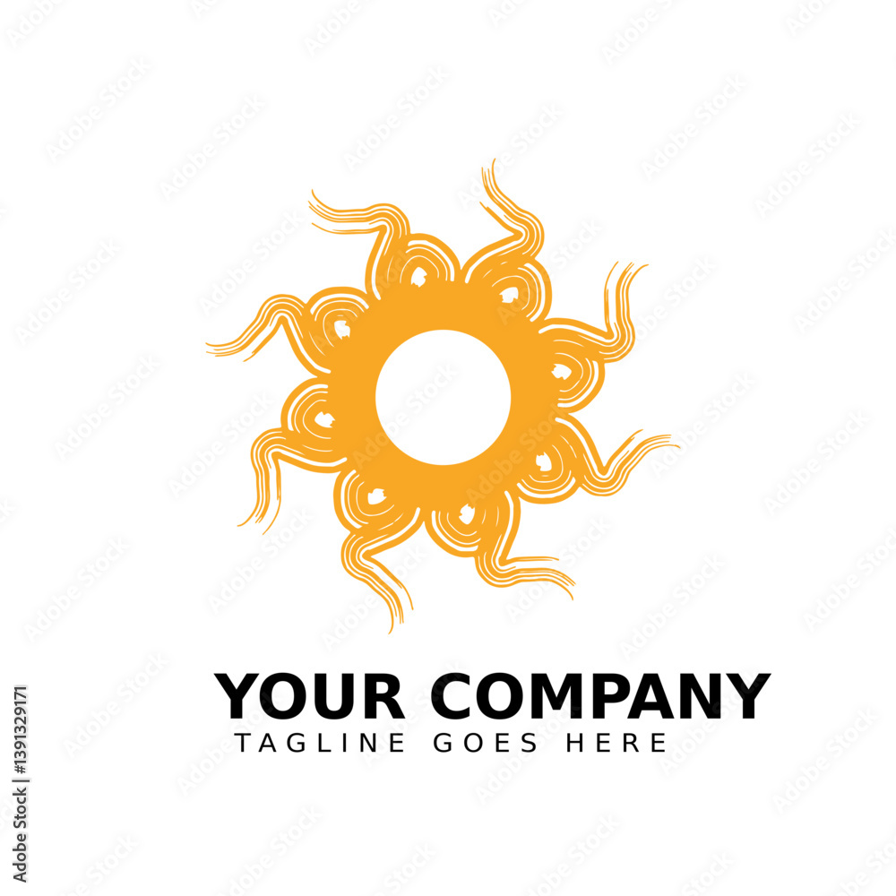 Yellow-orange abstract shape resembling flames Yellow-orange abstract shape resembling flames