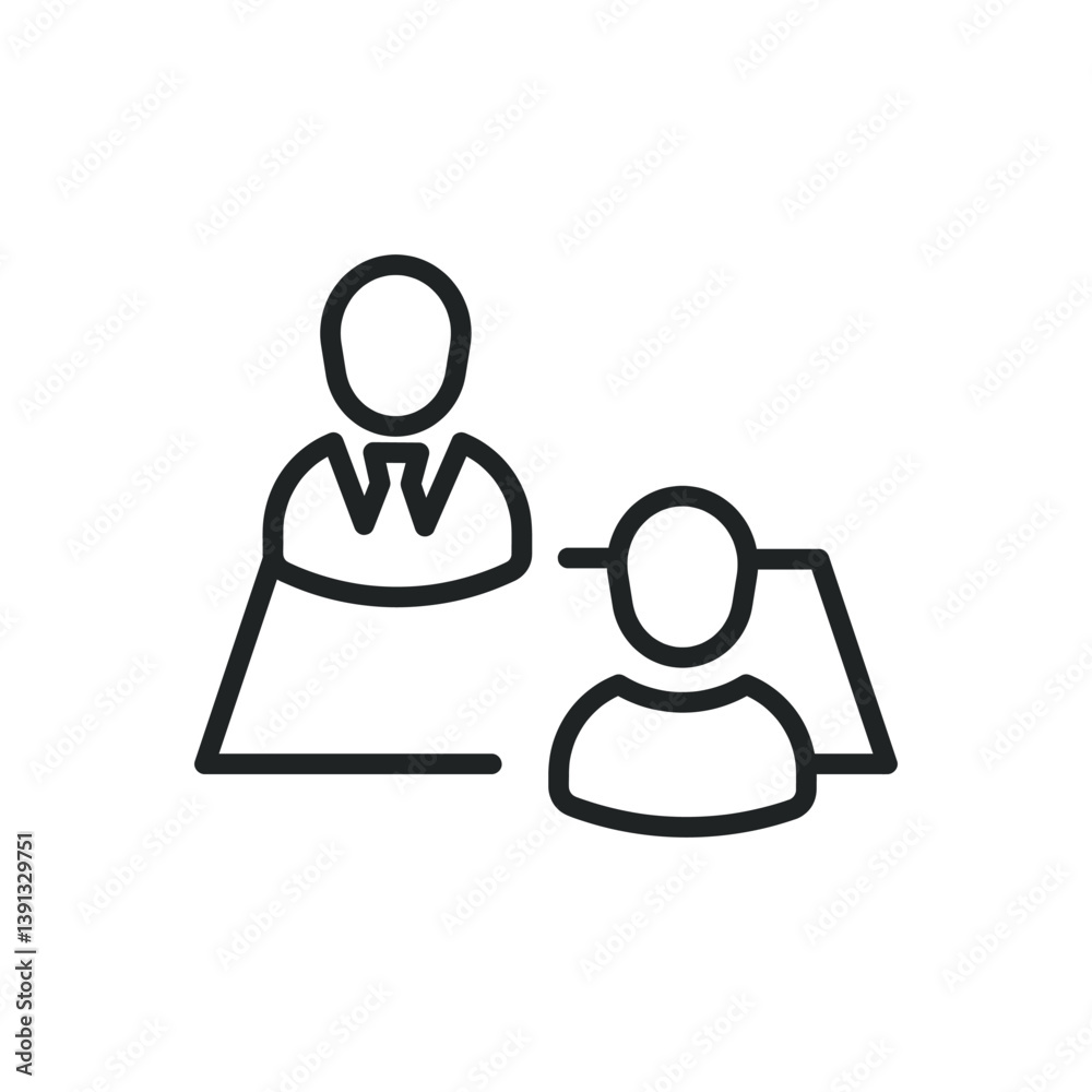 Interview thin line icons. Editable stroke and Perfect pixel on transparent background Interview thin line icons. Editable stroke and Perfect pixel on transparent background