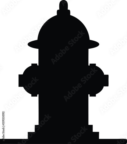 fire hydrant silhouette vector, firefighting equipment clip art