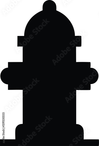 fire hydrant silhouette vector, firefighting equipment clip art