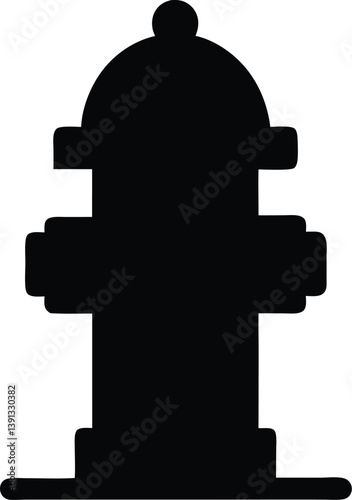 fire hydrant silhouette vector, firefighting equipment clip art