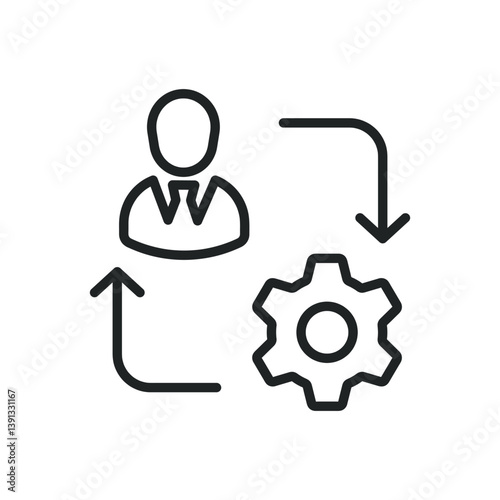 Management thin line icons. Editable stroke and Perfect pixel on transparent background