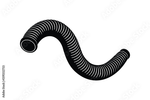 Corrugated flexible tube silhouette