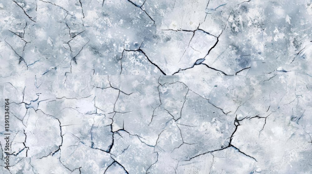 Cracked ice texture with cool color palette, creating unique and abstract background Cracked ice texture with cool color palette, creating unique and abstract background