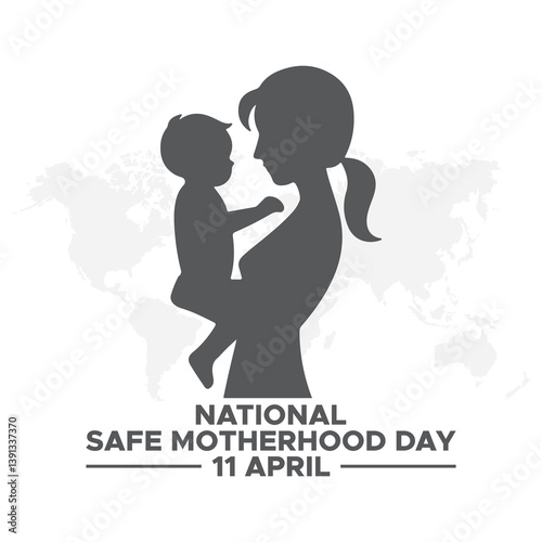 National Safe Motherhood Day
April 11th, Social Media Design Vector Templates, Family, Love, Home, Just Born 

