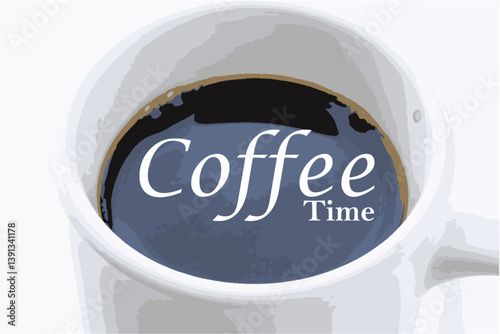 コーヒーが入ったコーヒーカップのイラストと、コーヒーをゆっくり楽しむ、Coffee Time（コーヒー時間）をイメージしたロゴマーク
