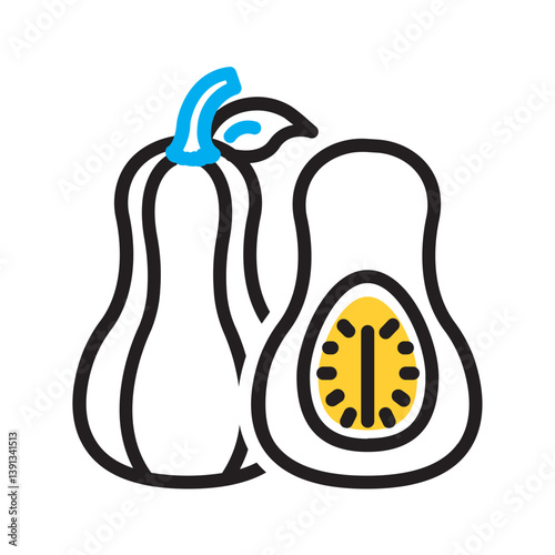 Vector multi color icon for Squash