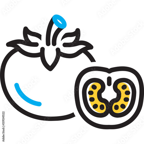 Vector multi color icon for Tomatoes