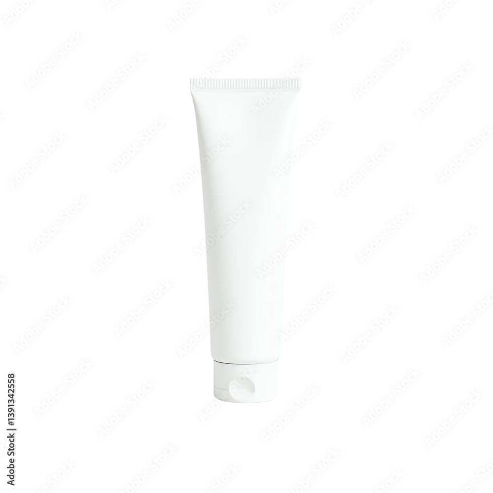 Minimalist white tube for cosmetics or creams. Minimalist white tube for cosmetics or creams.