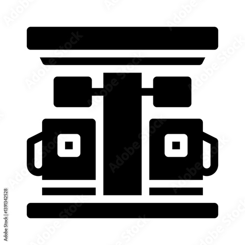 fuel station glyph icon