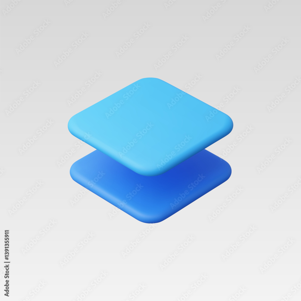 3d Realistic Layer icon vector illustration 3d Realistic Layer icon vector illustration