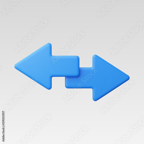 3d Realistic Arrow Left and Right vector illustration