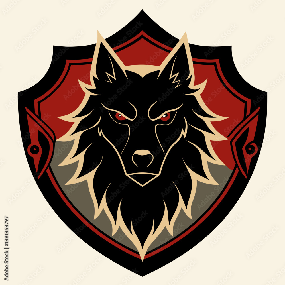 Fototapeta premium lion head shield