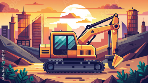 excavator at work