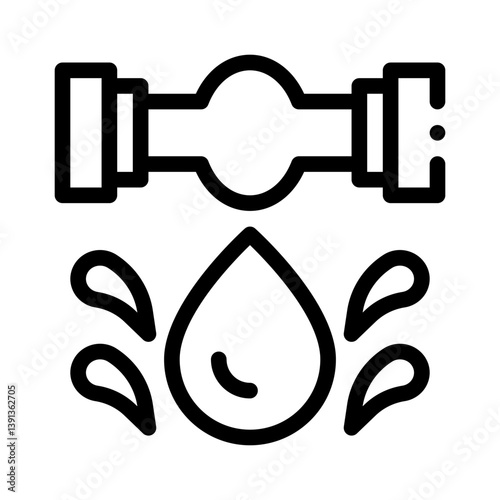 water drop line icon