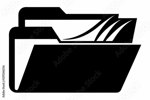 folder design silhouette vector illustration