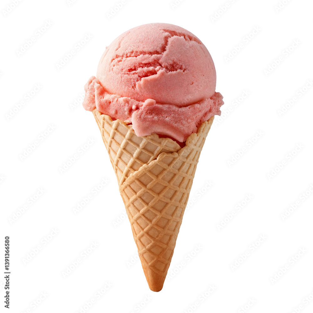 Strawberry Ice Cream Cone Strawberry Ice Cream Cone