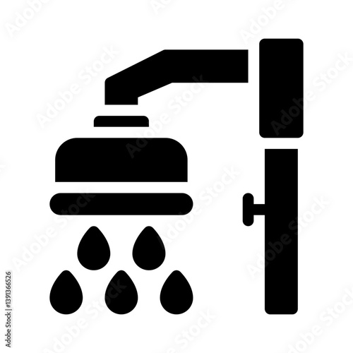 shower glyph icon