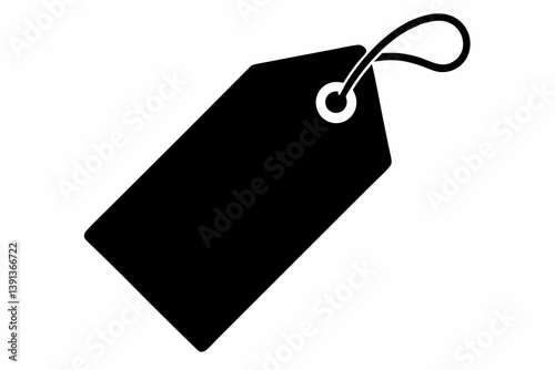 a price tag design silhouette vector illustration