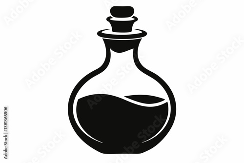 potion bottle design silhouette vector illustration