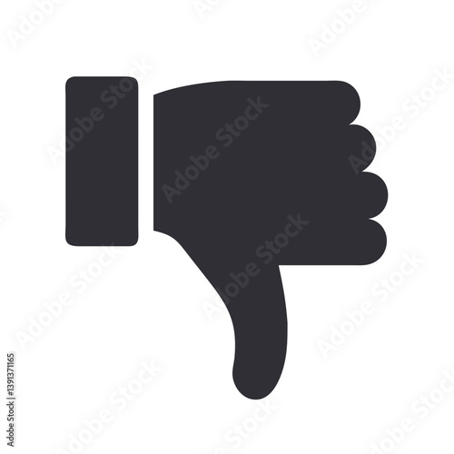 Thumbs Down Representing Dislike or Rejection Icon Design
