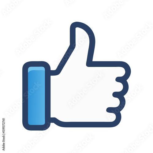 Thumbs Up Representing Like or Approval Icon Design