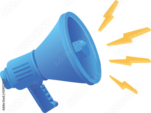 megaphone isolated on white