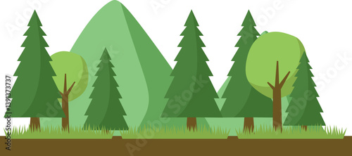 Forest Landscape Illustration