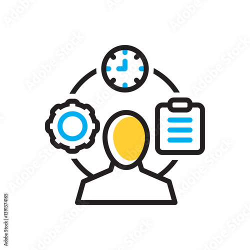 Multi color icon for management