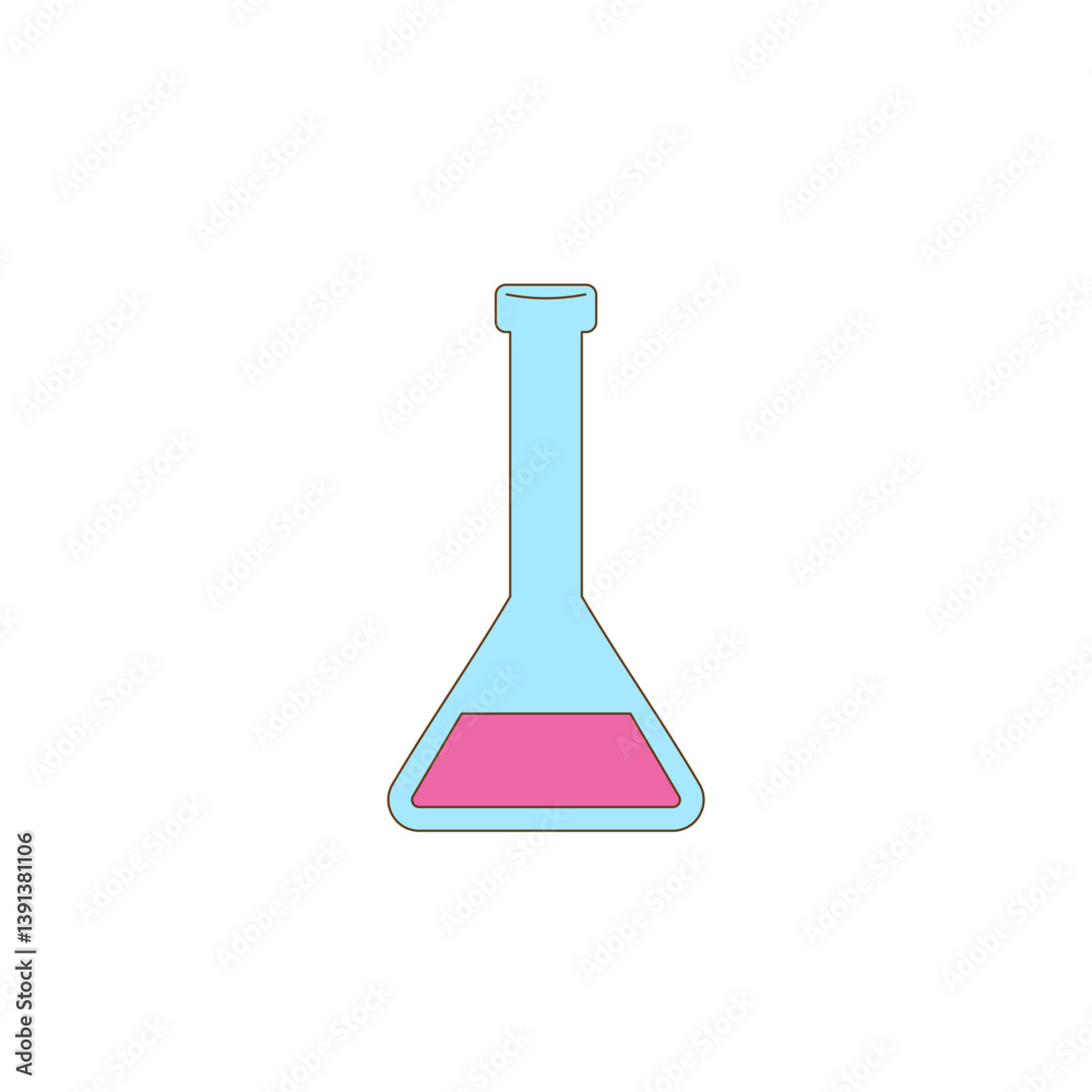 Classroom Object 2 Laboratory Flask with Pink Liquid Classroom Object 2 Laboratory Flask with Pink Liquid