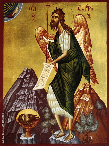 Foto icon of John the Baptist, also known as the Forerunner from Romanian Monastery, Neamt county