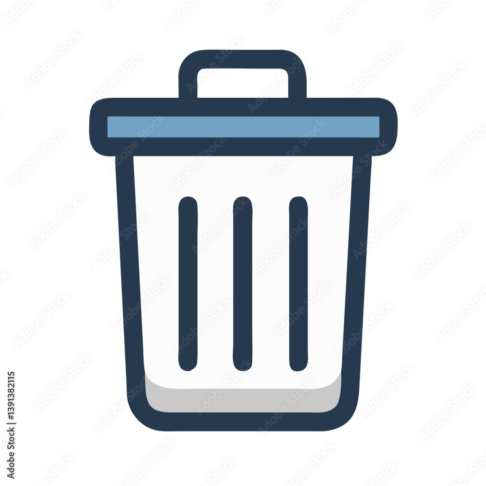 Trash Bin for Delete Function Icon Design Trash Bin for Delete Function Icon Design
