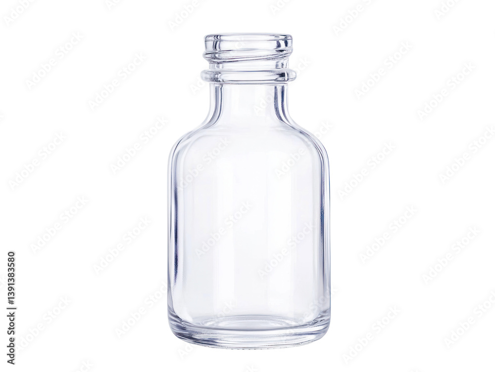 Clear glass bottle cutout background for product display studio setting isolated viewpoint modern design Clear glass bottle cutout background for product display studio setting isolated viewpoint modern design