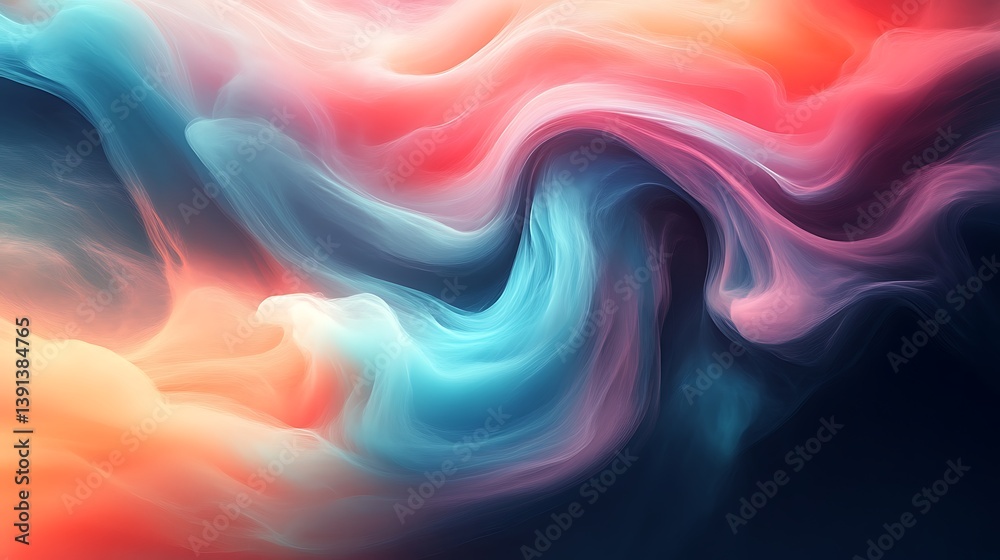 Obraz premium Abstract swirling colorful smoke.