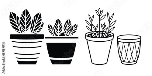 A cactus and flowers in a pot bring Terracotta Planters set nature indoors as a charming home decoration near a window