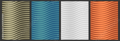 Abstract Pattern Texture Curved Lines with Retro Style. Abstract wavy lines background